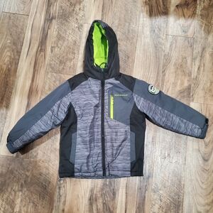 Weatherproof Kids Puffer Jacket - Black and Gray